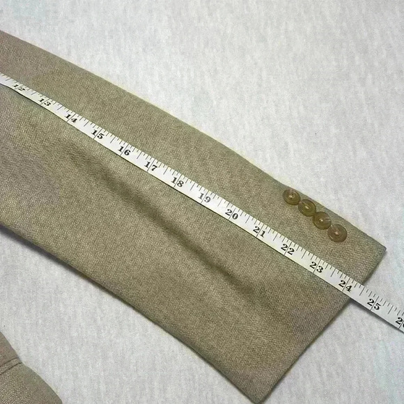 Lauren Ralph Lauren Classic Tan Sports Coat Blazer Suit Lined Jacket Mens 38R - Picture 6 of 16